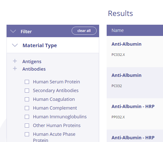 product search filters example